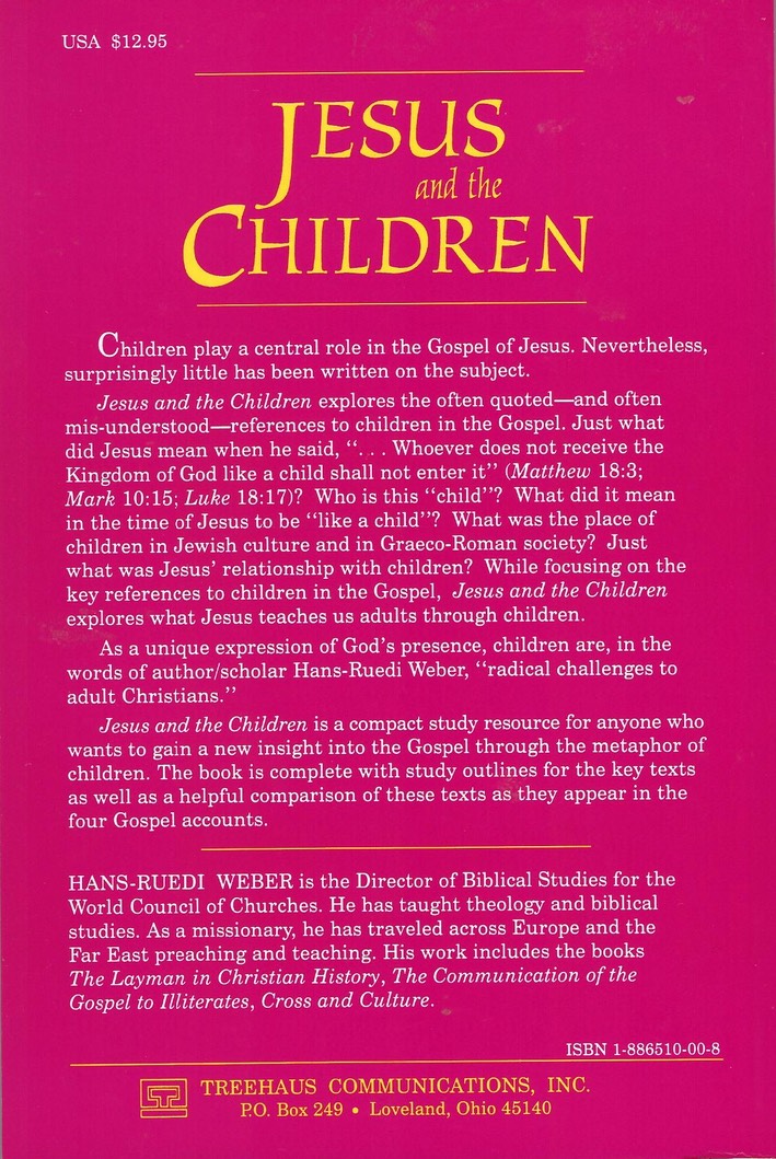 Jesus & the Children Back Cover