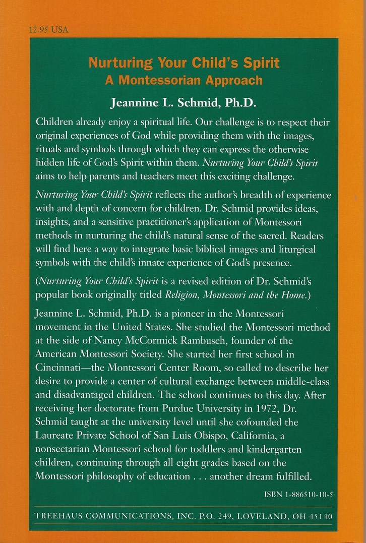 Nurturing Your Childs Spirit Back Cover