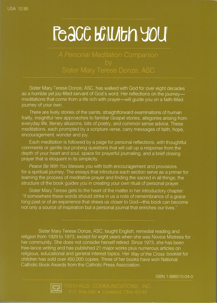 PEACE BE WITH YOU Back Cover
